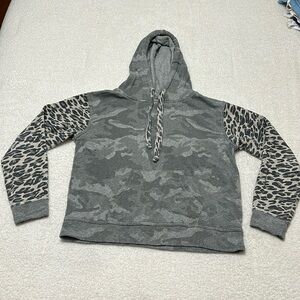 Vintage Havana Camouflage Leopard Print Sweatshirt with Hood